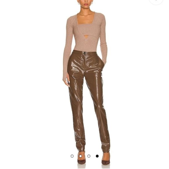ALIX NYC Pants - NWOT ALIX NYC Loring Pant in Acorn Faux Leather Size 10